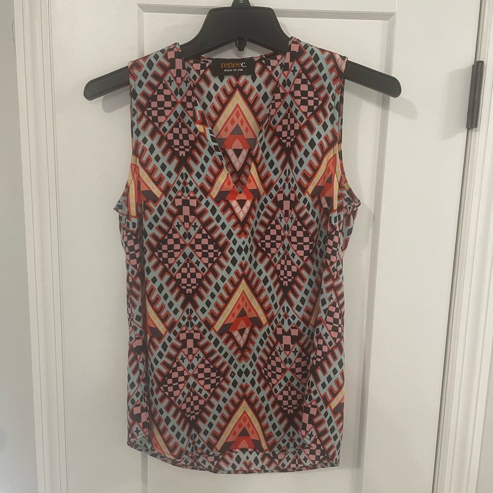 Renee Collection Women’s V-Neck Sleeveless Blouse
